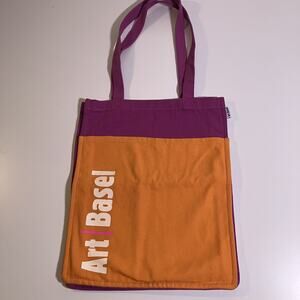 Art Basel Tote Bag Canvas Shoulder Double Pocket Event Gift Carryall Shopper